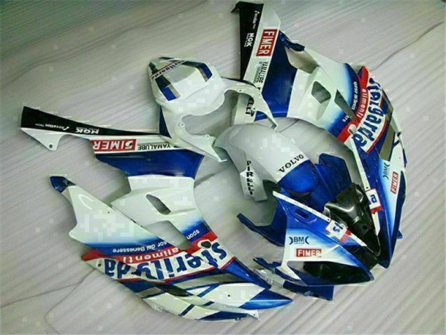Carénages Yamaha R6 2006-2007 - Blanc Bleu Carénages Yamaha R6 2006-2007 - Blanc Bleu