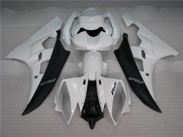 Carénages Yamaha R6 2006-2007 - Blanc Noir Carénages Yamaha R6 2006-2007 - Blanc Noir