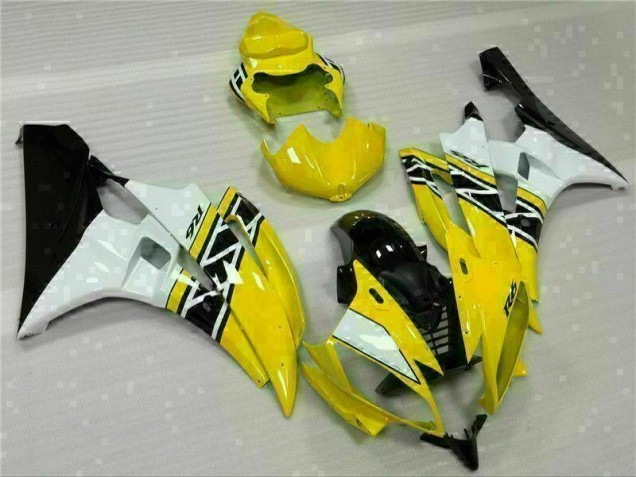 Carénages Yamaha R6 2006-2007 - Jaune Blanc Noir