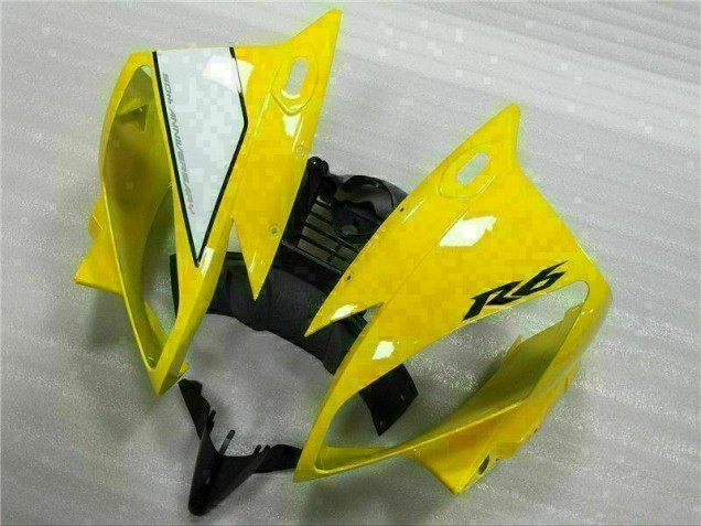Carénages Yamaha R6 2006-2007 - Jaune Blanc Noir