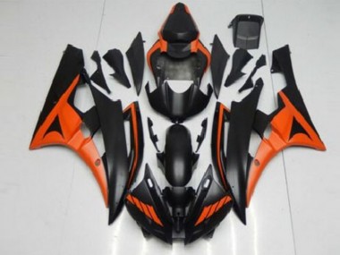Carénages Yamaha R6 2006-2007 - Orange Noir