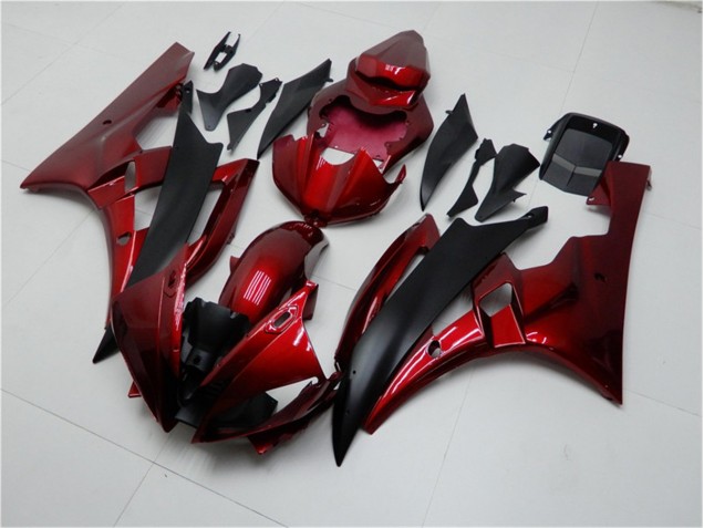 Carénages Yamaha R6 2006-2007 - Rouge Noir Carénages Yamaha R6 2006-2007 - Rouge Noir