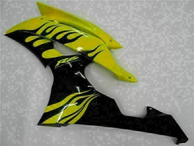 Carénages Yamaha R6 2008-2016 - Jaune Noir Carénages Yamaha R6 2008-2016 - Jaune Noir