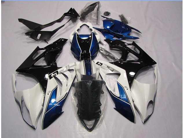 Carrosserie BMW S1000RR 2009-2014 - Blanc Bleu Carrosserie BMW S1000RR 2009-2014 - Blanc Bleu