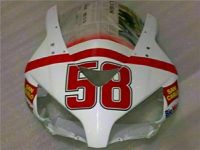 Carrosserie Honda CBR 1000 RR 2004-2005 - Blanc Rouge Carrosserie Honda CBR 1000 RR 2004-2005 - Blanc Rouge