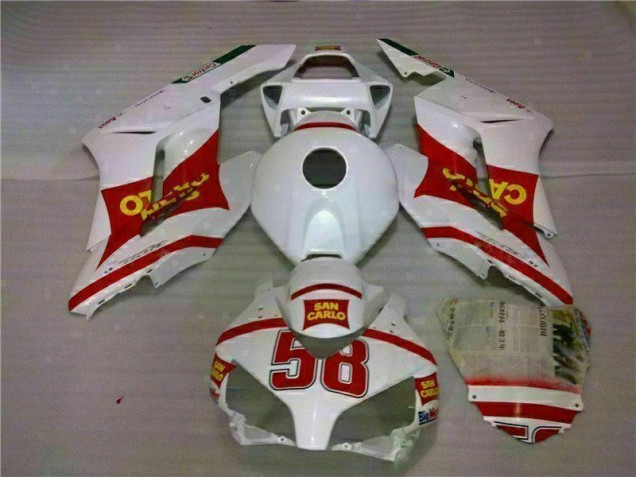 Carrosserie Honda CBR 1000 RR 2004-2005 - Blanc Rouge Carrosserie Honda CBR 1000 RR 2004-2005 - Blanc Rouge