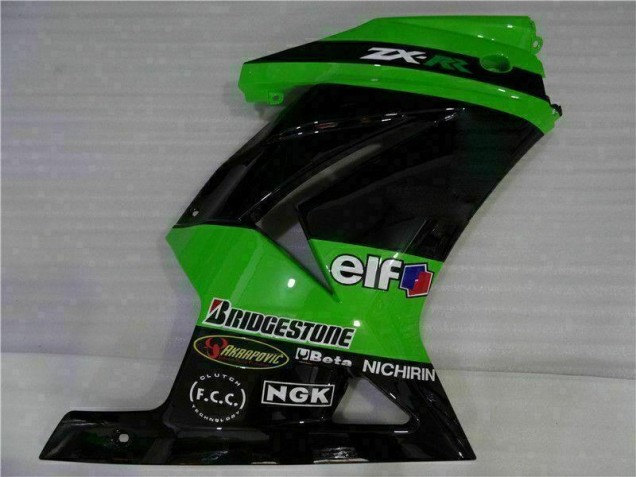 Carrosserie Kawasaki EX250 2008-2012 - Noir Vert Carrosserie Kawasaki EX250 2008-2012 - Noir Vert