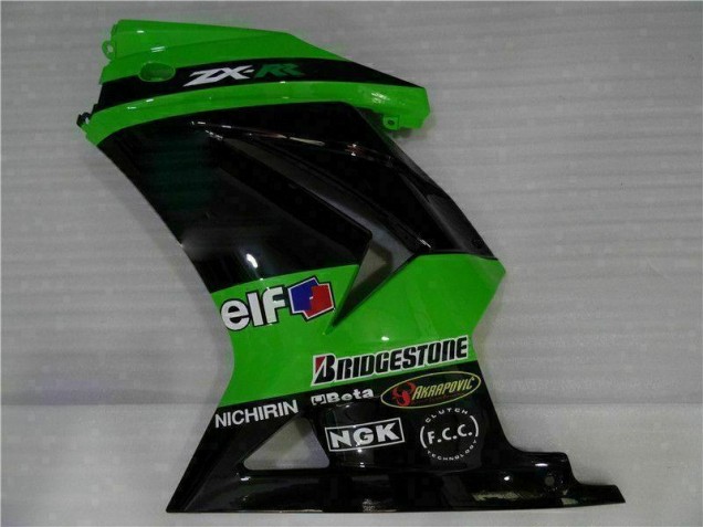 Carrosserie Kawasaki EX250 2008-2012 - Noir Vert Carrosserie Kawasaki EX250 2008-2012 - Noir Vert