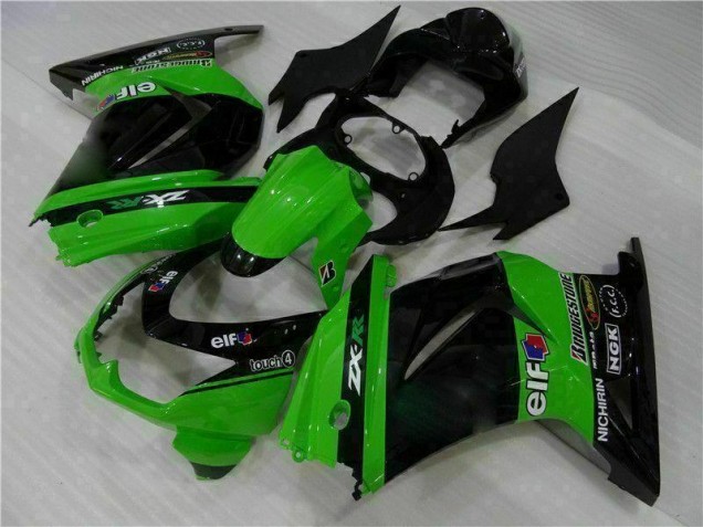 Carrosserie Kawasaki EX250 2008-2012 - Noir Vert Carrosserie Kawasaki EX250 2008-2012 - Noir Vert