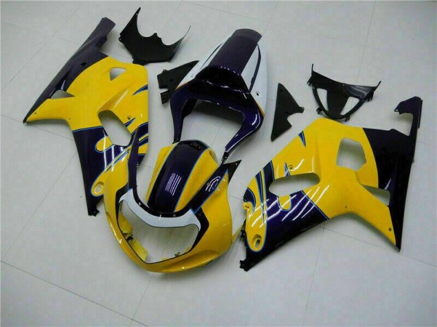 Carrosserie Suzuki GSXR 600 / 750 K1 K2 K3 2001-2003 - Jaune