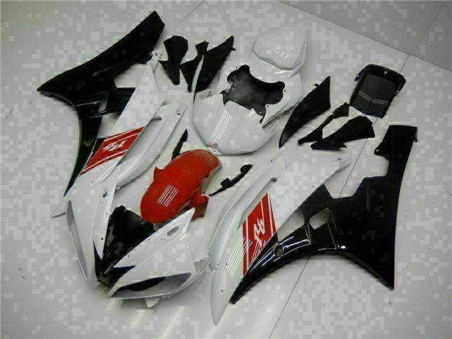 Carrosserie Yamaha R6 2006-2007 - Blanc Noir Carrosserie Yamaha R6 2006-2007 - Blanc Noir