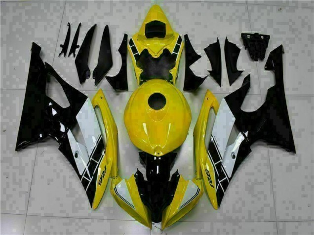 Carrosserie Yamaha R6 2008-2016 - Jaune Noir Carrosserie Yamaha R6 2008-2016 - Jaune Noir