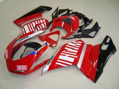 Kit Carénages Complet Ducati 848 1098 1198 2007-2014 - Rouge Blanc