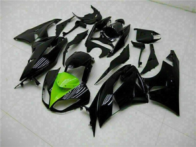 Kit Carénages Complet Kawasaki ZX6R 2009-2012 - Noir Vert Kit Carénages Complet Kawasaki ZX6R 2009-2012 - Noir Vert