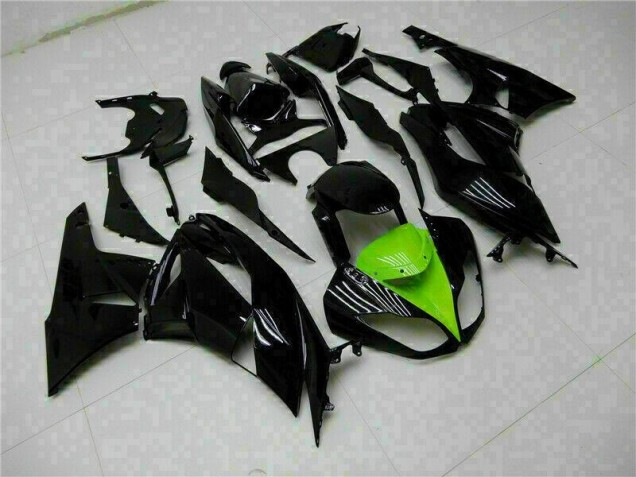 Kit Carénages Complet Kawasaki ZX6R 2009-2012 - Noir Vert Kit Carénages Complet Kawasaki ZX6R 2009-2012 - Noir Vert