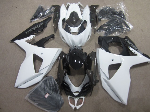 Kit Carénages Complet Suzuki GSXR 1000 K9 2009-2016 - Blanc Noir Kit Carénages Complet Suzuki GSXR 1000 K9 2009-2016 - Blanc Noir