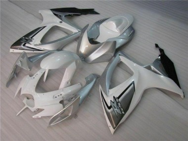 Kit Carénages Complet Suzuki GSXR 600 / 750 K6 2006-2007 - Blanc Argent
