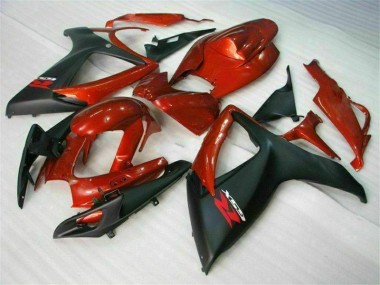 Kit Carénages Complet Suzuki GSXR 600 / 750 K6 2006-2007 - Rouge Noir