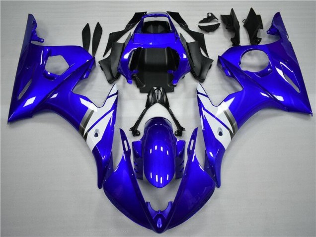 Kit Carénages Complet Yamaha R6 2003-2005 - Bleu Blanc Kit Carénages Complet Yamaha R6 2003-2005 - Bleu Blanc