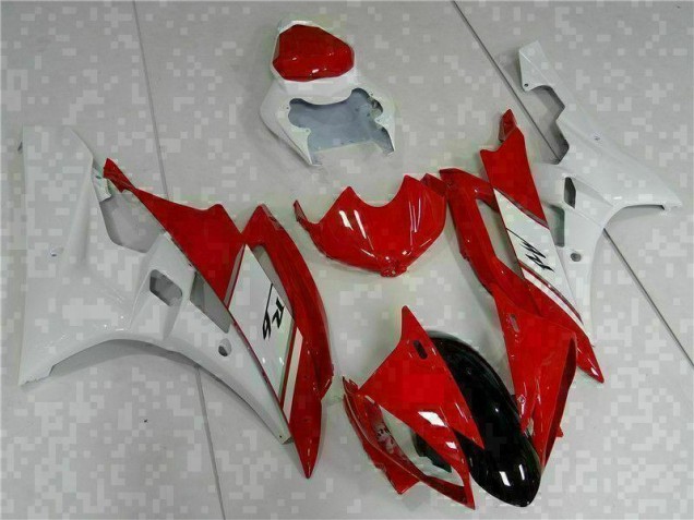 Kit Carénages Complet Yamaha R6 2006-2007 - Rouge Blanc Kit Carénages Complet Yamaha R6 2006-2007 - Rouge Blanc
