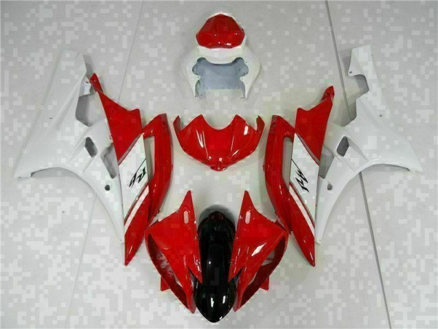 Kit Carénages Complet Yamaha R6 2006-2007 - Rouge Blanc Kit Carénages Complet Yamaha R6 2006-2007 - Rouge Blanc