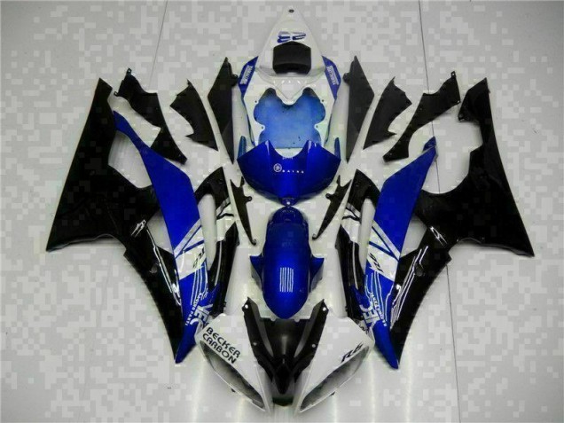 Kit Carénages Complet Yamaha R6 2008-2016 - Bleu Noir Kit Carénages Complet Yamaha R6 2008-2016 - Bleu Noir