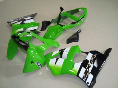 Kit Carénages Kawasaki ZX6R 2000-2002 - Vert Noir