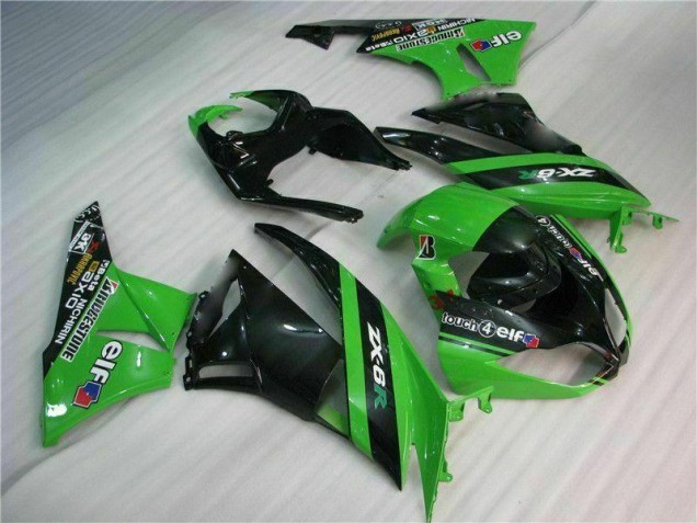 Kit Carénages Kawasaki ZX6R 2009-2012 - Noir Vert Kit Carénages Kawasaki ZX6R 2009-2012 - Noir Vert