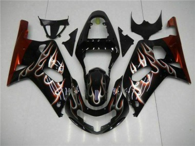 Kit Carénages & Plastique Suzuki GSXR 600 / 750 K1 K2 K3 2001-2003 - Noir