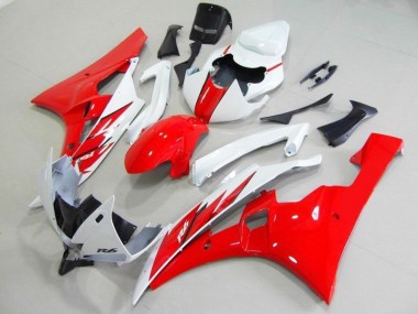 Kit Carénages & Plastique Yamaha R6 2006-2007 - Rouge Blanc