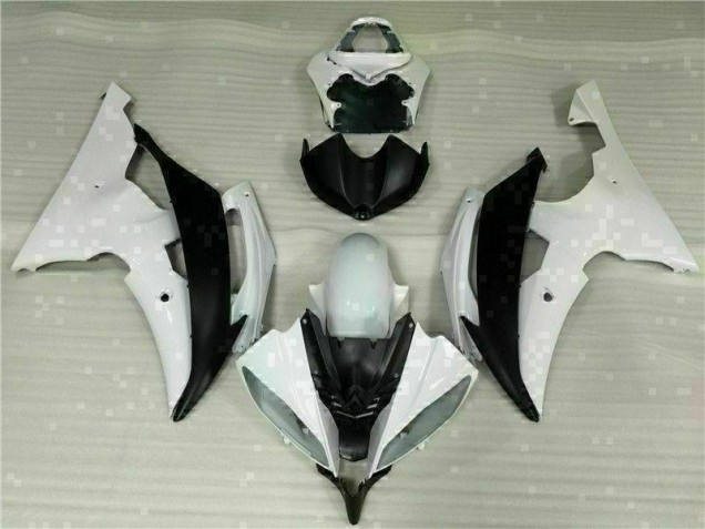 Kit Carénages & Plastique Yamaha R6 2008-2016 - Blanc Noir Kit Carénages & Plastique Yamaha R6 2008-2016 - Blanc Noir