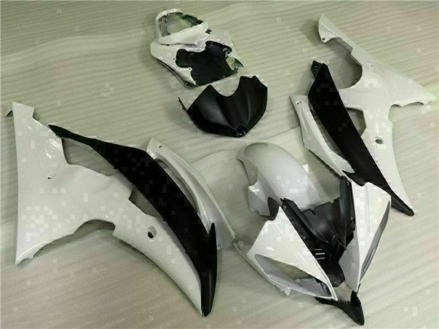 Kit Carénages & Plastique Yamaha R6 2008-2016 - Blanc Noir Kit Carénages & Plastique Yamaha R6 2008-2016 - Blanc Noir