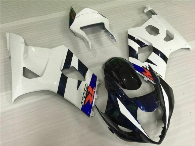 Kit Carénages Suzuki GSXR 1000 K3 2003-2004 - Blanc Noir Kit Carénages Suzuki GSXR 1000 K3 2003-2004 - Blanc Noir