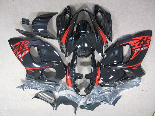 Kit Carénages Suzuki GSXR 1300 Hayabusa 2008-2019 - Noir Rouge Kit Carénages Suzuki GSXR 1300 Hayabusa 2008-2019 - Noir Rouge