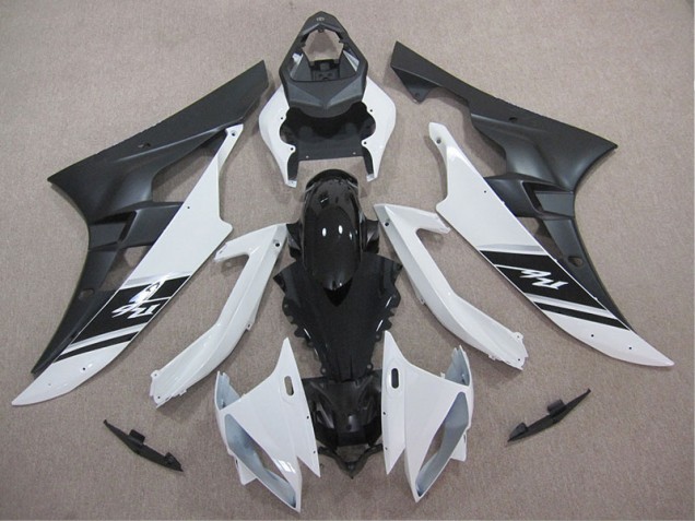 Kit Carénages Yamaha R6 2006-2007 - Blanc Noir Kit Carénages Yamaha R6 2006-2007 - Blanc Noir