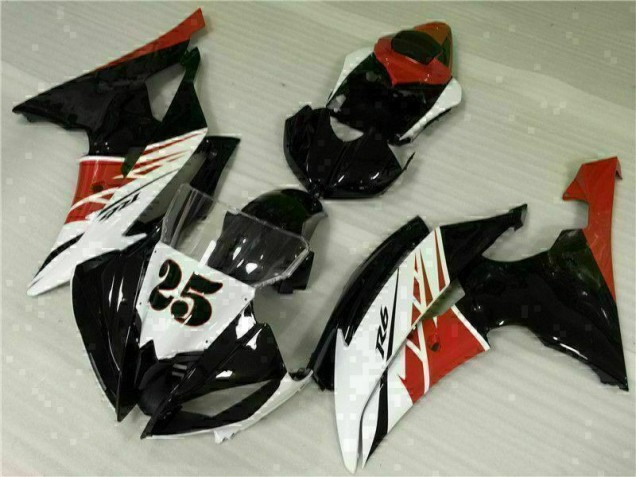 Kit Carénages Yamaha R6 2008-2016 - Blanc Noir Kit Carénages Yamaha R6 2008-2016 - Blanc Noir